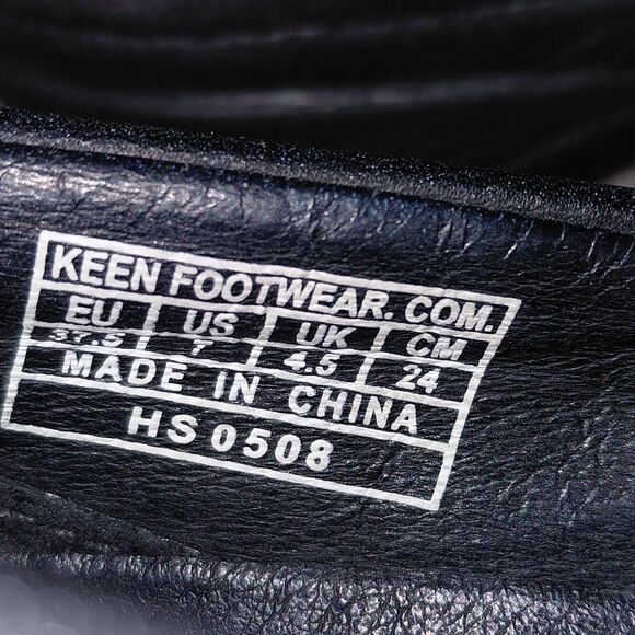 Keen Presidio Mary Jane Shoes Womens 7 Black Full Grain Nubuck Leather Comfort - Picture 9 of 11